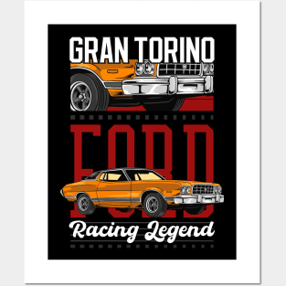 Classic Gran Torino Car Posters and Art